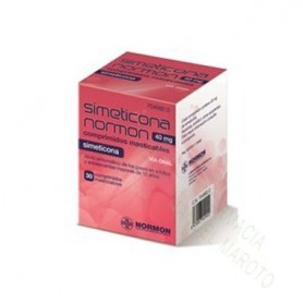 SIMETICONA NORMON 40 MG COMPRIMIDOS MASTICABLES , 30 COMPRIMIDOS