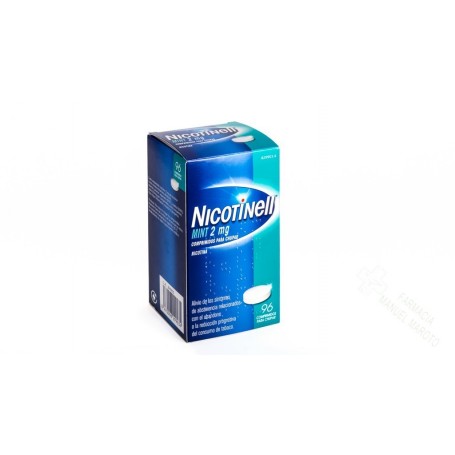 NICOTINELL MINT 2 MG COMPRIMIDOS PARA CHUPAR, 96 COMPRIMIDOS